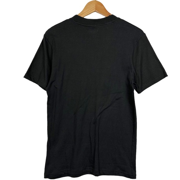 True Religion V Neck All Over Gold Metallic Logo Stretchy Short Sleeve T Shirt S - Picture 2 of 10